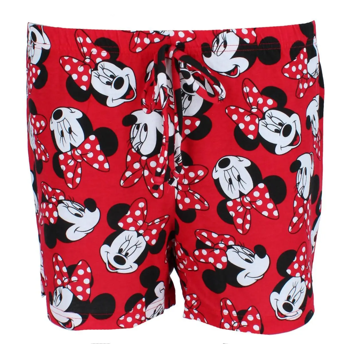 Jerry Leigh Women's Minnie Mouse Bow Toss Soft Short, Athletic Shorts, Cotton, Loungewear, Apparel