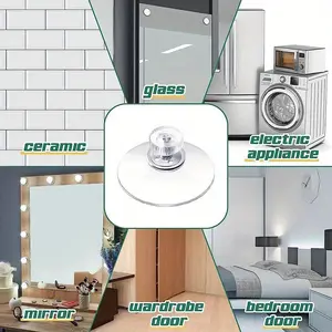 [Mini Suction Cups] Mini Suction Cups - 32mm/41mm Suction Cup with Screw - Clear PVC Sucker Pads - Extra Strong Sucker Suction Cup Glass Suction Holder with Screw Nut for Bathroom Wall, Window, Car Shade, Utility Hooks