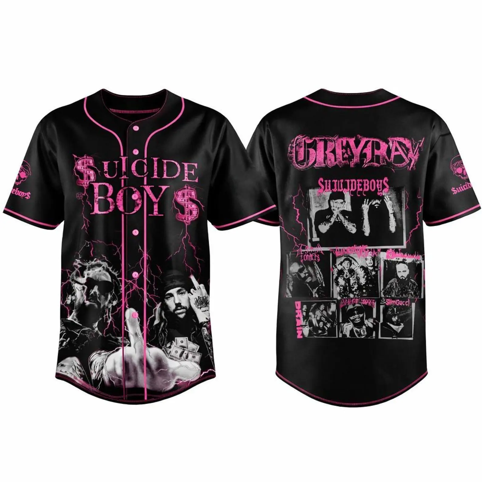 Full Print Suicideboiz Baseball Baseball Jersey Jersey, Print Suicideboi G59 Jersey Shirt, Vintage Casual Unisex Jersey Shirt for Men & Women, Baseball Jersey for Men and Women, Baseball Jersey Style