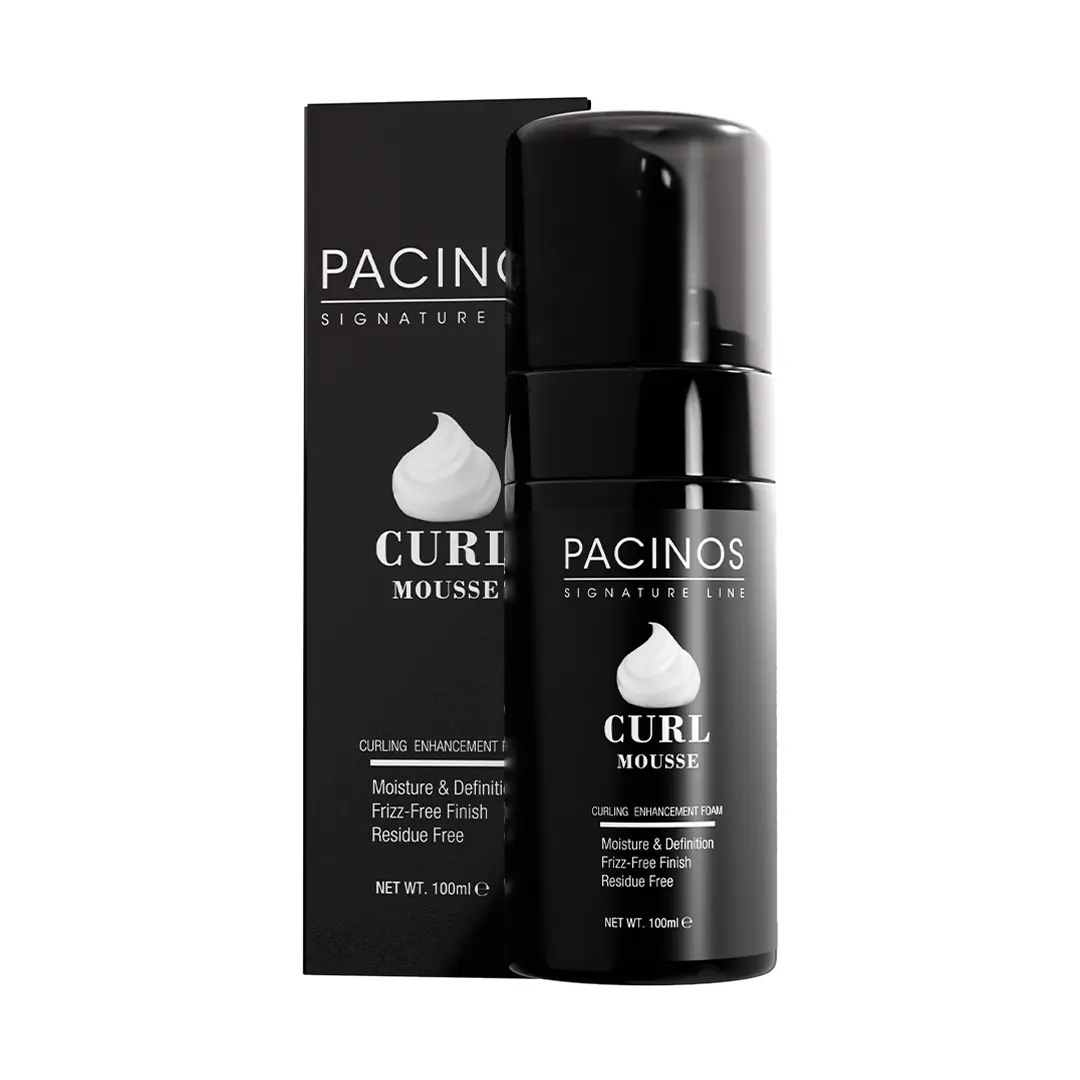 Pacinos Signature Line Curl Enhancing Mousse - Hydrating Foam with Keratin for Defined Curls, Frizz Control & Beachy Texture - Light Hold with Fragrance, Keratin Helps Shape Curls