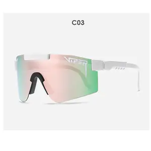High-End Coated Unisex Sports Sunglasses - Windproof Protective Goggles for Men's Work & Cycling, Blue Polarized Lenses, Black PC Frame, Adjustable Fit, Includes Storage Bag & Hooks, Polarized Sports Sunglasses, Sports Eyewear