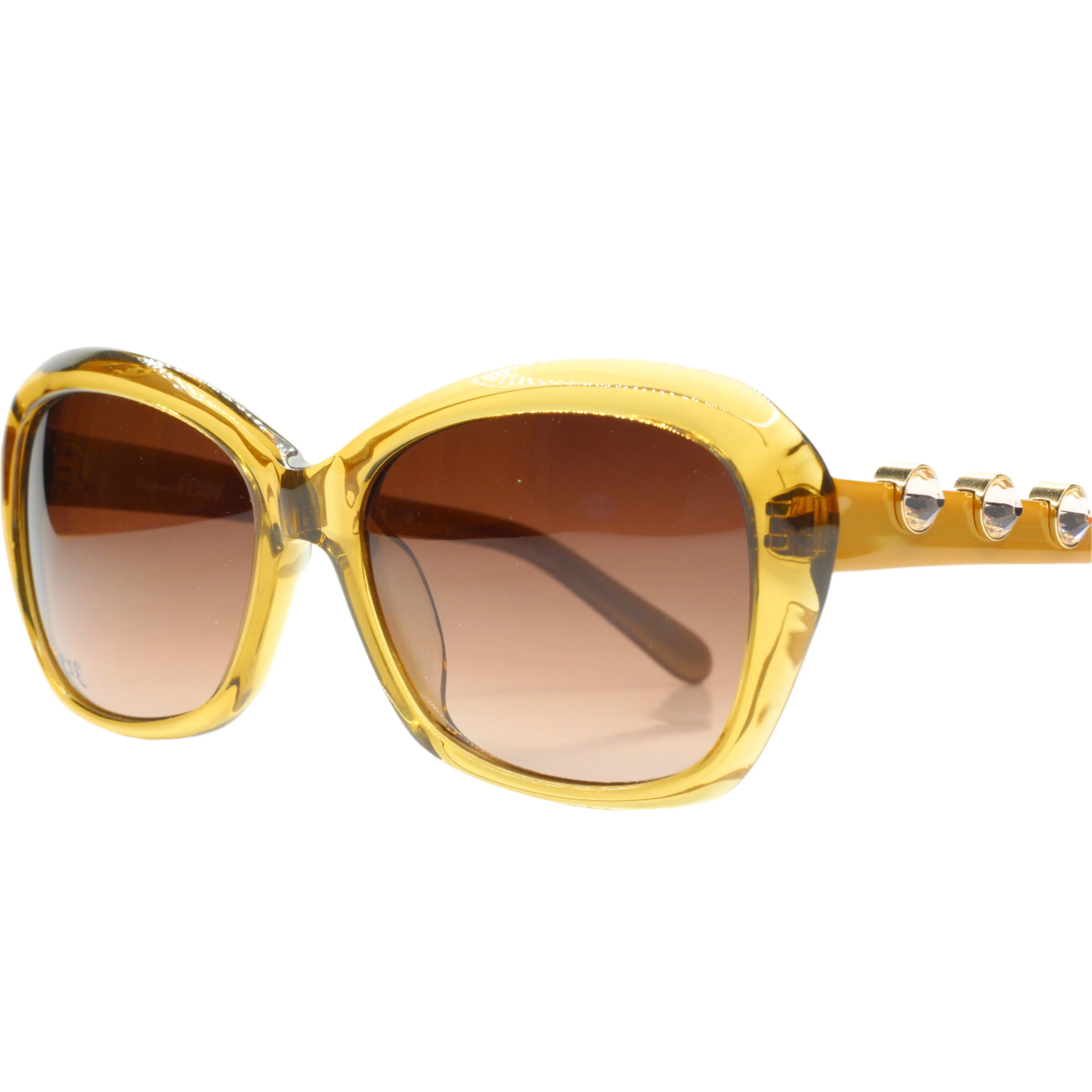 Gianfranco Ferre FG54402 Amber Crystal Gradient Luxury Italy Sunglasses -Wo