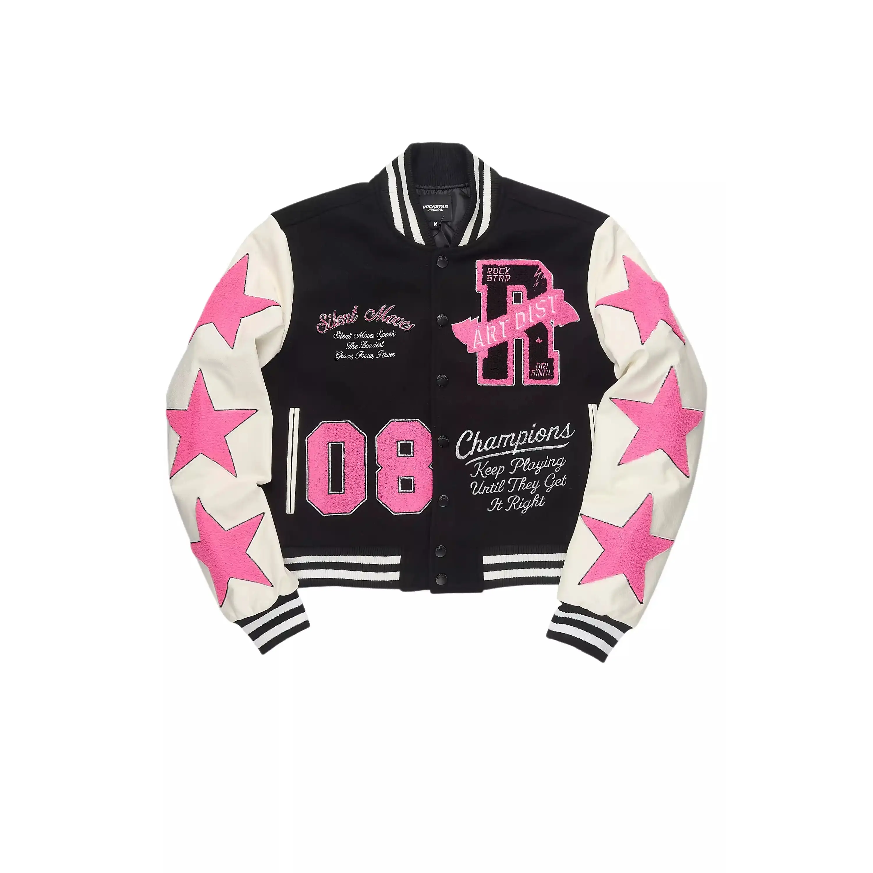 Krystle Black Oversized Varsity Jacket Krystle Black Oversized Varsity Jacket