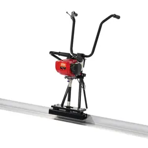 Gas Power Concrete Screed with 8ft Aluminum Straight Edge Board Set, 4-Stroke Cement Finishing Vibrating Motor, Height-Adjustable Handles, 6500 High RPM High-Efficiency Concrete Leveling Tool
