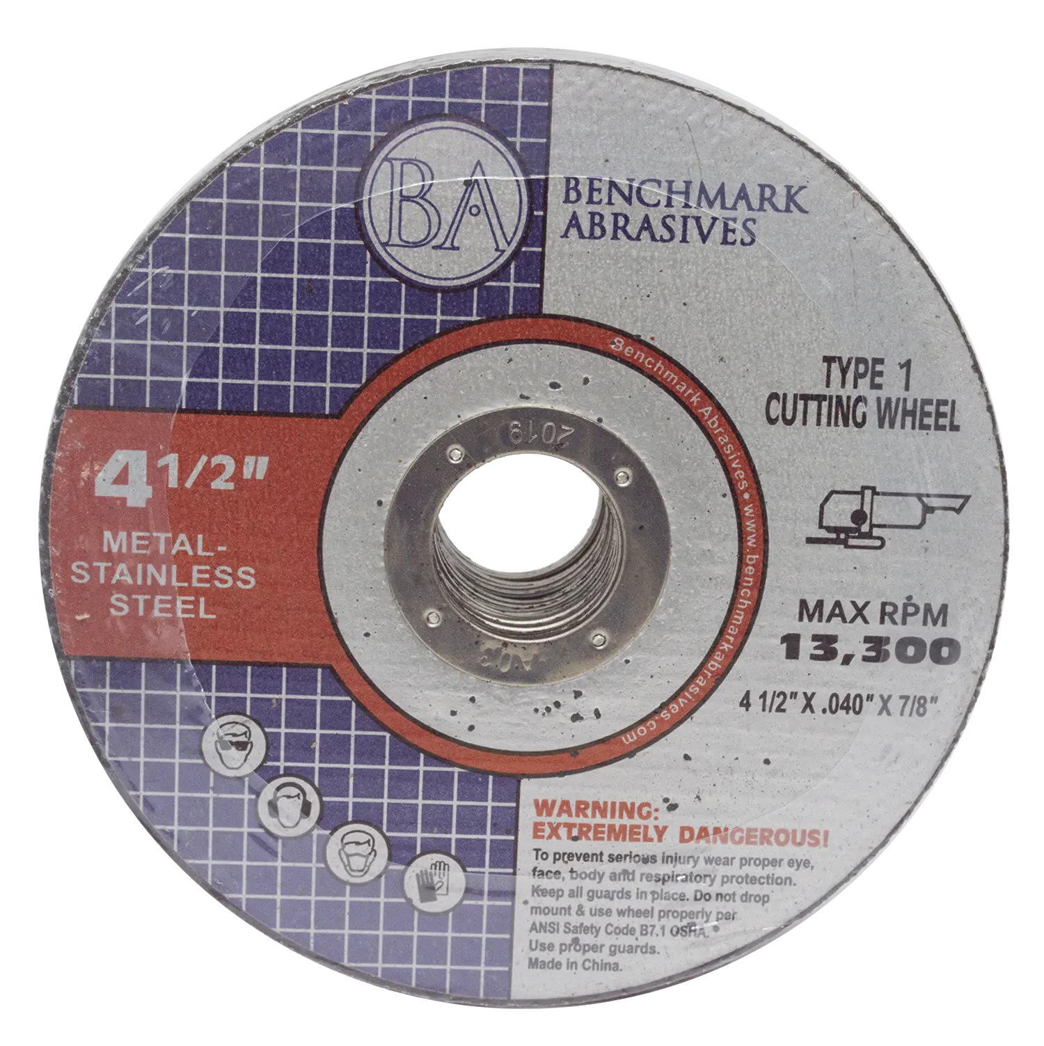 4-1/2" x .040 x 7/8" T1 Premium Thin Cut-off Wheel - 25 pack