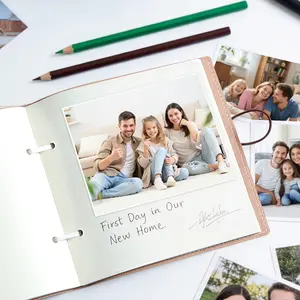 240 Page Thick Blank Scrapbook Album, 6x6 Inch Photo Memory Book, DIY Journal Scrapbook Wedding Guest Book, Perfect for Couples Family Baby Milestones, Meaningful Creative Gift, Scrapbooking, Crafts, Pink Yellow Purple