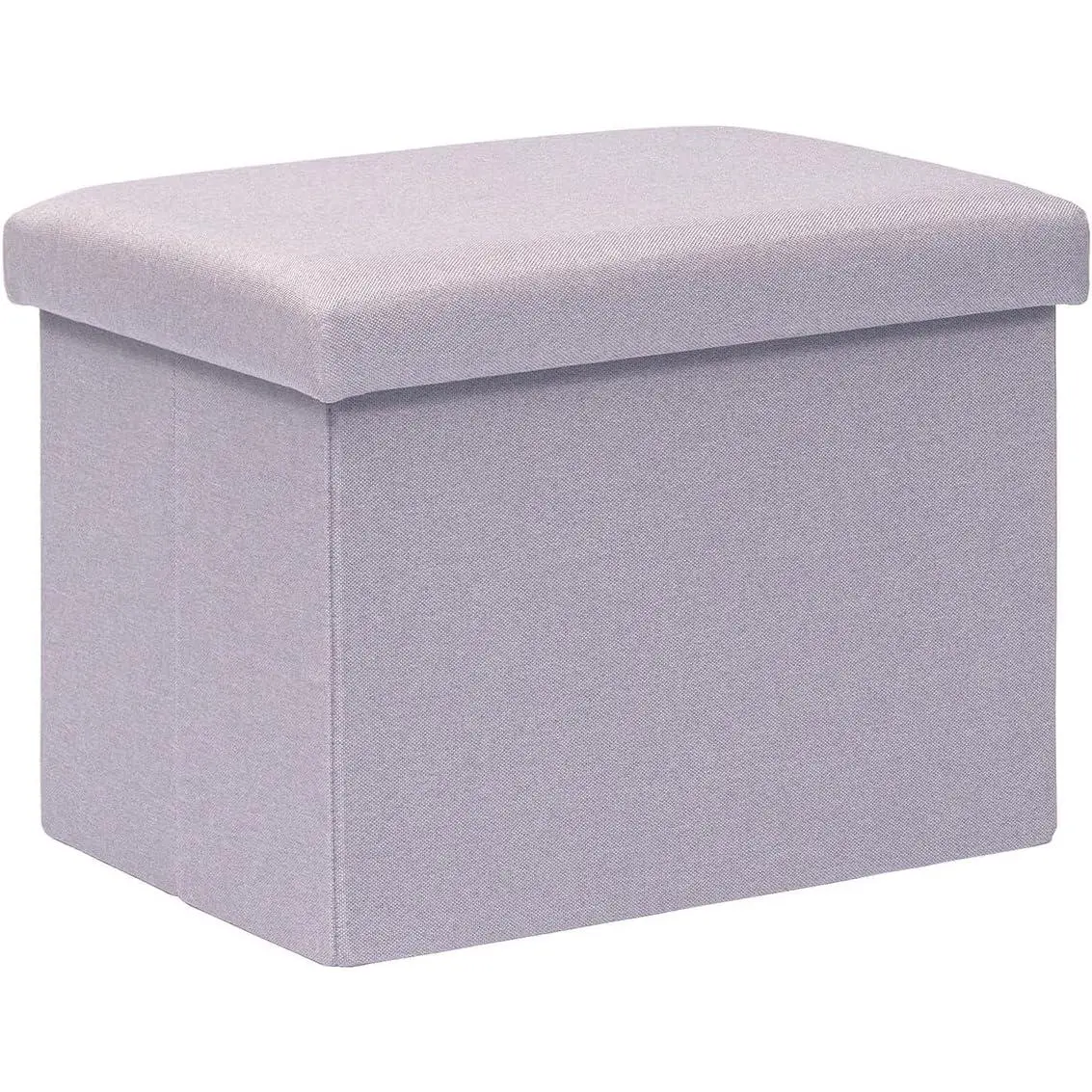 Folding Storage Ottoman Cue Linen Ottomans for Living Room, edroom,  Office, Dorm Storage Footrest Light  16.5"x12.6"x12.6"