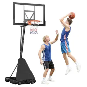 VEVOR Portable Basketball Stand, 10 ft Height Adjustment Basketball Hoop Goal, Basketballs Hoop Outdoor with 48 inch PC Backboard for Kids, Adults in Schools, Parks, Indoor Outdoor UseVEVOR Super Brand Day