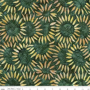 Expressions Batiks - Carnival Glass – Dark Vintage Green  - 43/45" Wide – 100% Cotton – Riley Blake