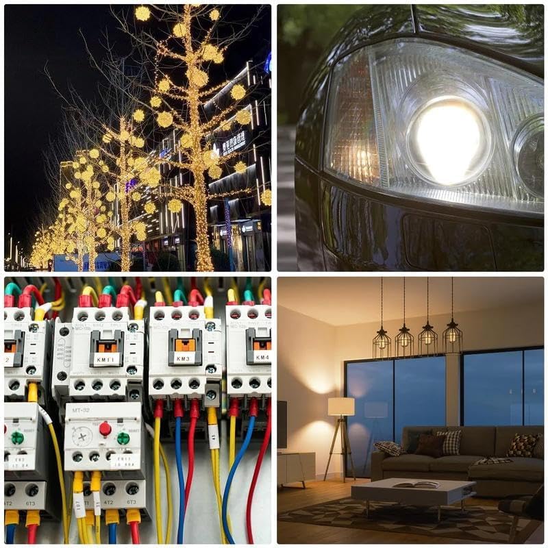 60Pcs Double Wire Plug in Connector, LED Light Strip Low Voltage Connectors 2 Pin with Locking Buckle - Quick Connect, No Wire Stripping Cutting