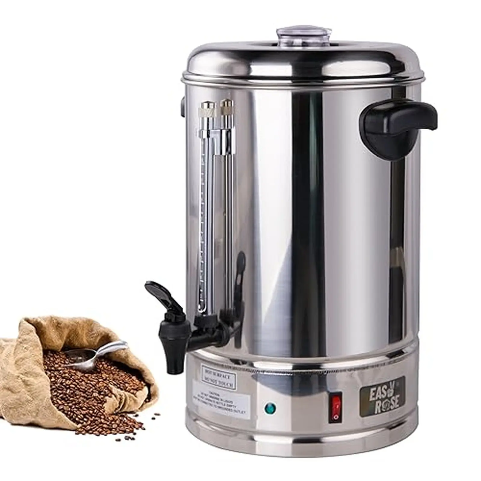 Hakka Stainless Steel 65-Cup Commercial Coffee Urn Percolator for Office, Catering Events