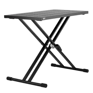 VEVOR DJ Table Stand, TikTokShopBlackFriday, 32" x 20" Portable DJ Laptop and Controller Stand, Lightweight DJ Desk DJ Booth Adjustable Height DJ Stand, Foldable Double-X Braced Keyboard Stand & Tabletop, Audio Mixer Stand