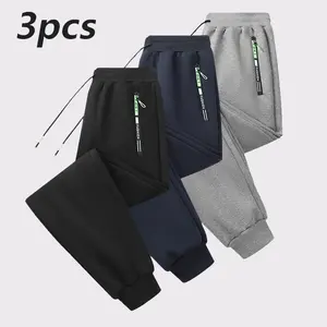 Men's Solid Color Casual Jogger Pants with Contrast Zippered Pockets, Elastic Drawstring Waistband, Simple Lightweight Breathable Cuffed Trousers, Versatile for All Seasons, Suitable for Daily Wear, Running Workouts, and Outdoor Activities