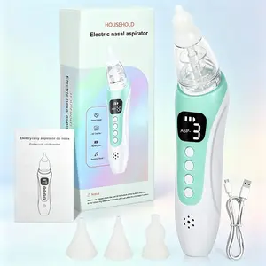 Electric Nasal Aspirator, Rechargeable Nose Cleaner with 3 Speeds, HD Display, Calming Music, Safe for Babies, Kids, Adults