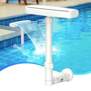 Pool Waterfall Fountain for In-Ground & Above-Ground Pools – Wide Soothing Cascade with Natural Water Sound, Helps Cool Water by 10–20°F, In-ground Pool Accessories