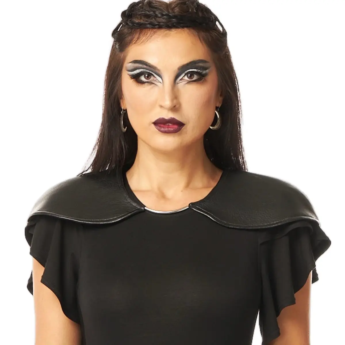 Nyx Capelet (Leather shawl, Shoulder Accessory, Capelet)