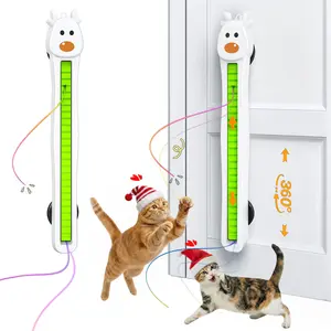 CatPick Interactive Cat Toys for Indoor Cats Automatic Electric Flying ropes Cat Toy - Best Kitten & Adult Cat Enrichment Toy Stick-on Hanging Electric Kitty Toys for Bored Cats