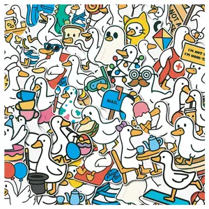 50 Adorable Goose Doodle Stickers, Decals Stickers, Suitable for Scrapbooks, Diaries, Laptops, Water Bottles, Cars, and Other Faith-based Designs—gifts with Positive Messages, Car Decoration