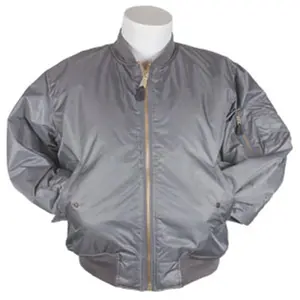212 MAIN True-to-Size Modest Military MA-1 Flight Jacket - Long-Sleeve Reversible Polyester Outerwear, Knit Details, Nylon & Leather Accents, Zipper Closure, Pockets, Minimalist Fit, Sizes XS-7XL