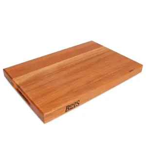John Boos Cherry Wood Edge Grain Reversible Cutting Board, 18 x 12 x 1.5 Inches John Boos Cherry Wood Edge Grain Reversible Cutting Board, 18 x 12 x 1.5 Inches
