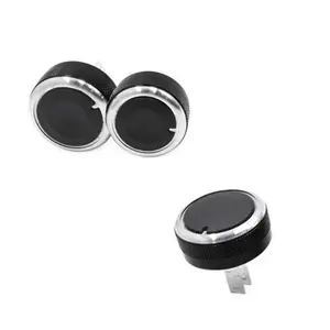 3Pcs Black AC Heater Control Knob For Nissan For Livina For Geniss 2006-2012 [TS1]