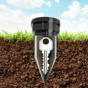 Sprinkler key hider, a realistic key hiding device, a waterproof key safe for outdoor gardens, patios, and lawns, easily inserted underground in the garden or lawn, Waterproof, Corrosion and Impact resistant.