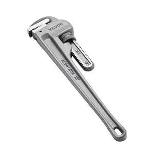 【fathersdaygift】VEVOR Pipe Wrench, 18" Aluminum Straight Pipe Wrench, Adjustable Plumbing Wrench, with High Strength Jaw and Ergonomic Handle, Easy to Carry, Hangable Design, for Water Pipes, Automotive Repairs