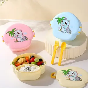 Cartoon Microwave Lunch Box, Portable Food Container for Salads and Rice, Ideal for Students and Office Workers, Perfect for Meal Prep and School Use