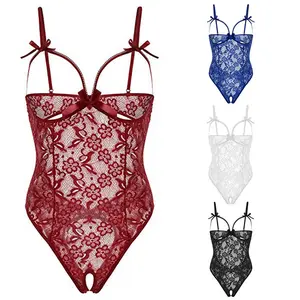 Lace Sexy Hollow Out Suspender Lingerie Set Women'S Intimate Apparel Sexy Nightwear For Couples Romantic Gift