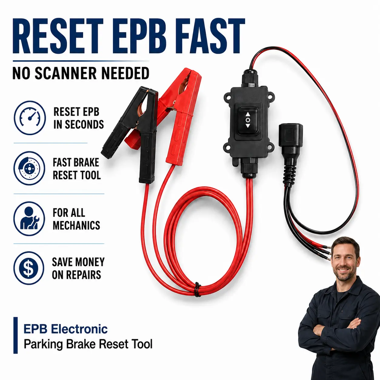 Universal Automotive Digital Tester - OBD Scanner with Battery Test, EPB Emergency Release, Cranking & Charging System Checks for Routine Car Repair Diagnostics
