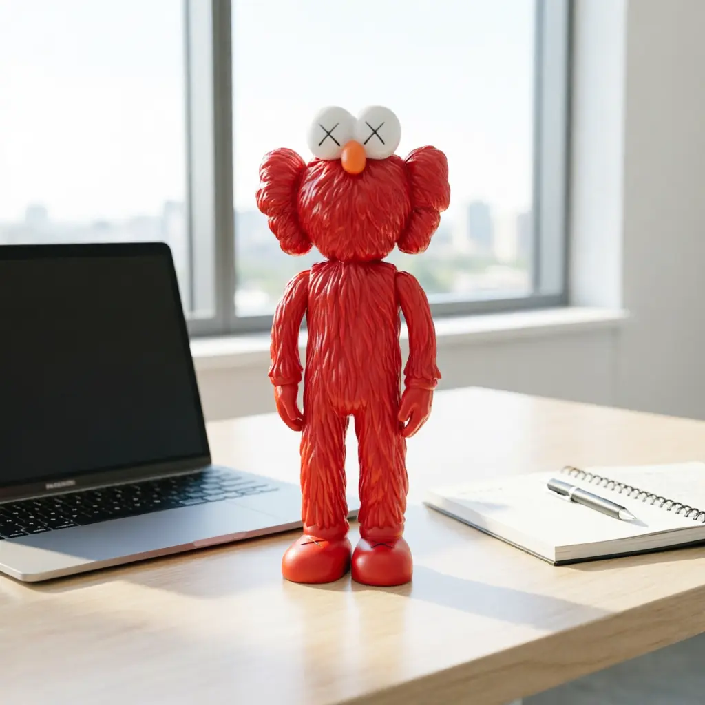 14-inch/35CM Fuzzy Art Companion Figurine, Non-Slip Sculpture for Home, Office & Car Decor, Perfect Gift for Art Lovers