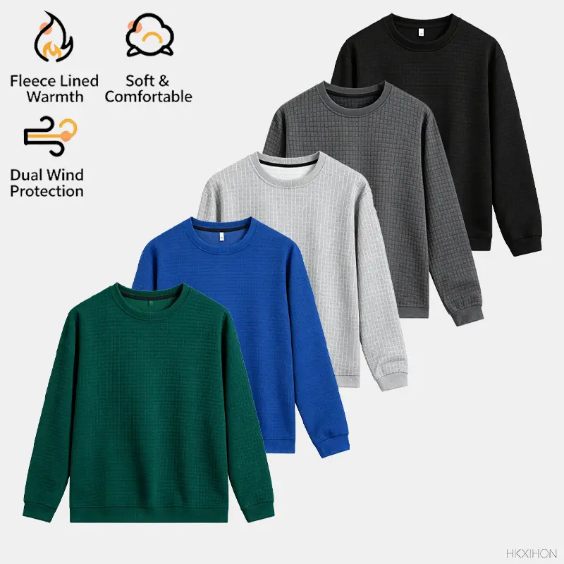Must-Have Waffle Knit Crewneck! 3D Tailored & Windproof. Cozy Streetwear Aesthetic for . Unisex Pullover. clothes wardrobe winter wear outfits vacation vintage comfy fall