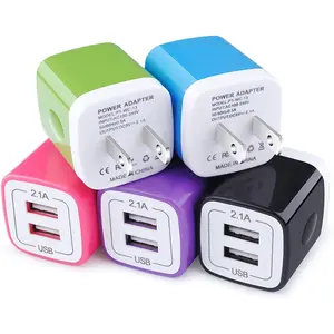 USB Wall Charger, Block,5Pack 2.1A Wall Plug Power Cube Brick Charger Adapter Compatible with  16 15 14 13 12 11 Pro Max/Xs/XR/8/7/6 Plus, Galaxy S23 S22 S21 S20 A10e A20 A50 A80