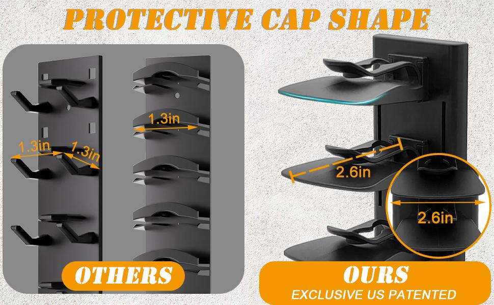 Hat Organizer for Baseball Caps Hold Up to 40 Hats, 2 Pack Hat Rack for Wall, Strong Adhesive Hat Storage Display Holder(White-2 Pack)