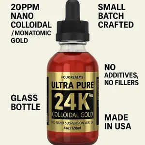 COLLOIDAL GOLD 24K Liquid Gold ORMUS MONATOMIC FourRealms MONATOMIC GOLD LIQUID