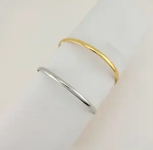 FWJ - STAINLESS STEEL JEWELRY - 4MM PLAIN BANGLES - 1 PIECE.