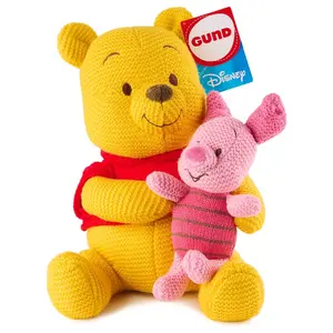 GUND Disney Knit Pooh and Piglet 10-in Collectible Plush Toy, Stuffed Animal