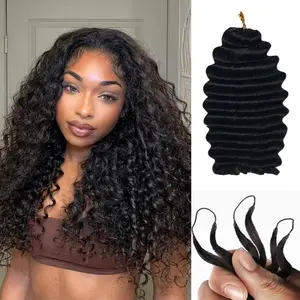 【NEW】ISEE HAIR Crochet Hair Loose Deep 100g/Pack (64-76 Strands Per Pack）Human Hair Extensions Miracle Knots Pre-Separated – Knotless Boho Braids, 4-5 Packs for Full Head, Protective Hairstyles Vacation Hair #Summervibes#ISEECrochetNewArrivals