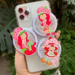 Girl love Strawberry Magsafe Phone Grip - Cute Magnetic Phone Holder