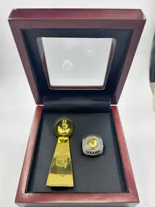 Personalized Football Championship Trophy Rings Prize High-Quality Zinc Alloy with Plating & Crystal Stones Size 11 Silver Color 80 Grams Perfect for League Gifts