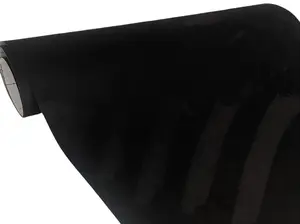 Suede Fabric Wrap - Self Adhesive Film Sticker Silky Decal Sheet for Car Interior Furniture Upholstery DIY Elastic Stretch Peel and Stick Black interior sticker