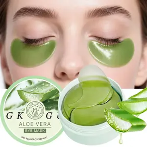 60pcs Aloe Vera and Collagen Under-Eye Serum Gel Patches, Eye Treatment Mask for Dark Circles, Puffiness and Fine Lines, Firming Eye Mask for Eye Bags, Fragrance-Free Skincare with Natural Ingredients, Gel Packaging