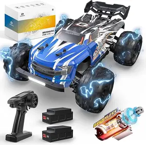 DEERC H16E Brushless Extreme High Speed RC Truck, Max 70kph, 1:16 4X4 RTR Fast RC Cars , All Terrains RC Monster Truck ,2 Rechargeable Li-po Batteries