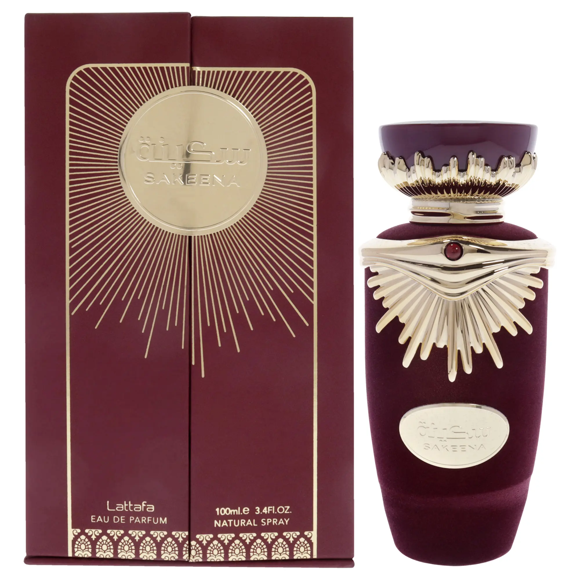 Lattafa Sakeena Unisex EDP Spray - 3.4 oz Fragrance Bundle