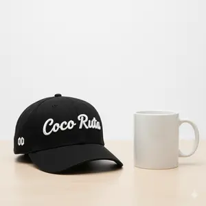 Coco Ruta Men's Golf Hat Pro V1 | Black & White | Adjustable Strap | Playing Golf & Outdoor Activities