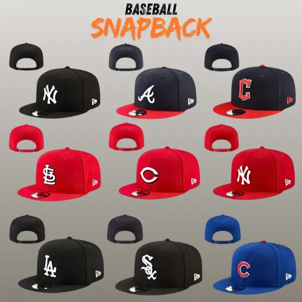 New Era MLB Premium Baseball Snapback – NY Yankees, LA Dodgers, White Sox, Cardinals, Nationals, Pirates, Braves, Guardians, Adjustable Curved Brim Hat, Embroidered Team Logo, Unisex Sports Fashion, Casual Everyday Wear, USA 2026 Edition