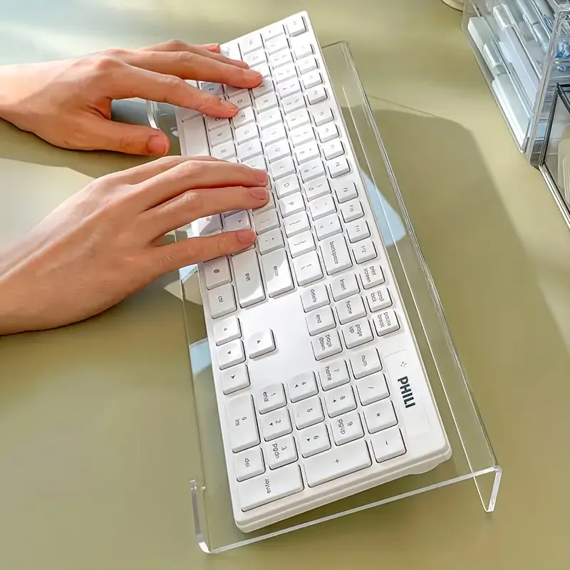 Compact, Durable, 1pc Acrylic Keyboard Stand, Space-Saving Design for Modern Workspaces, Office Desk Accessories, Desk Gadgets, Keyboard Tray, Mixed Color, Desktop Lifter for Keyboard and Mini PC