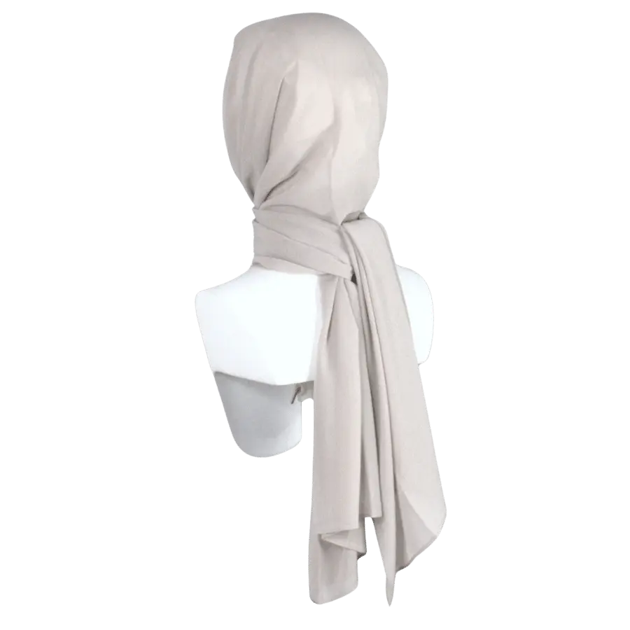 Whispering Breeze™ Crinkle Chiffon Hijab - Neutral Beige Linen