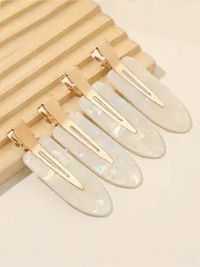 4pcs Women Hair Clips Set, Barrettes Hair Clips, Super Cute Clips, Cute Design for Daily Use & Makeup, Perfect for All Seasons, Stylish Accessory for Women, Hair Decor