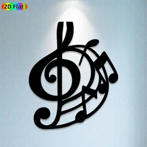 1pc Music Note Metal Wall Art, Melodic Music Note Statue Mural, Ideal Gift for New Year, Christmas, Music Decor Enthusiasts, Rust-Resistant Metal Wall Decor Wall Sculptures, Perfect for Living Room Wall & Garden Fence, Stylish Home & Outdoor Decor